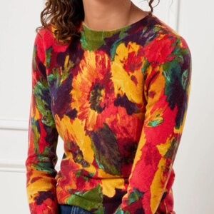 Floral Cashmere Sweater